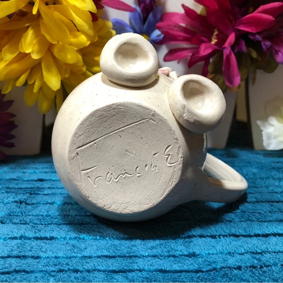 🆕 Francine Zajac Handmade Studio Pottery Art 3D Whimsical Cat & Mouse Clay Mug - Picture 14 of 14